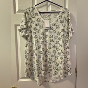 NWT: Lularoe Christy Size L - Wolf Print